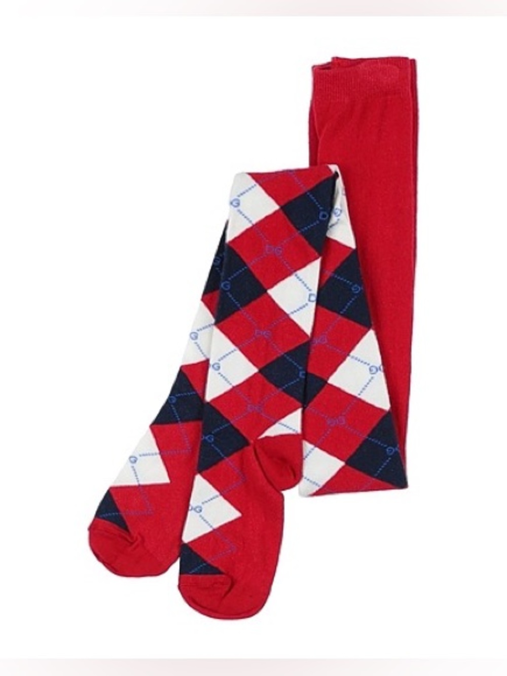 DOLCE & GABBANA KIDS Checked stretch cotton-blend tights